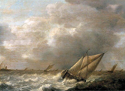 Seascape with Galliots, , Abraham van Beijeren