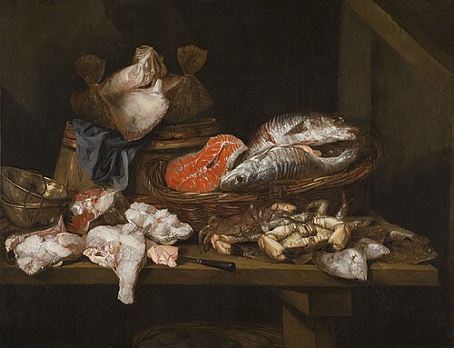 Still Life with Fish and Crustaceans, 1666, Abraham van Beijeren