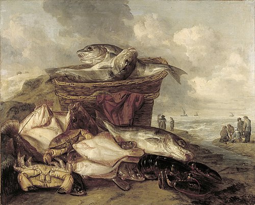 fish-still-life, 1660, Abraham van Beijeren