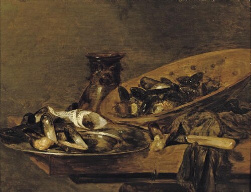 Still Life with Mussels, 1645, Abraham van Beijeren