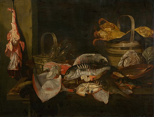 Still Life with Fish, 1660, Abraham van Beijeren
