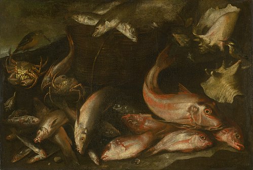 Zátišie s rybami, 1650, Abraham van Beijeren