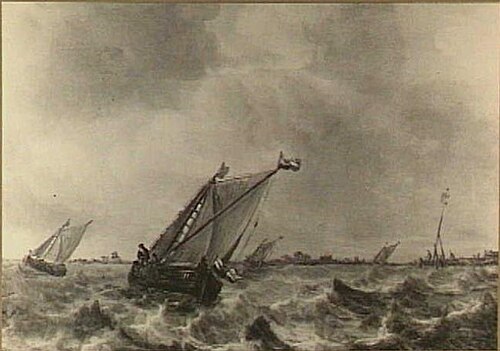 Ships on Choppy Water, 1647, Abraham van Beijeren