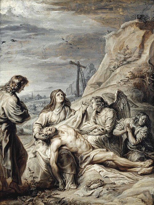 La lamentation sur le corps du Christ mort, 1650, Abraham van Diepenbeeck
