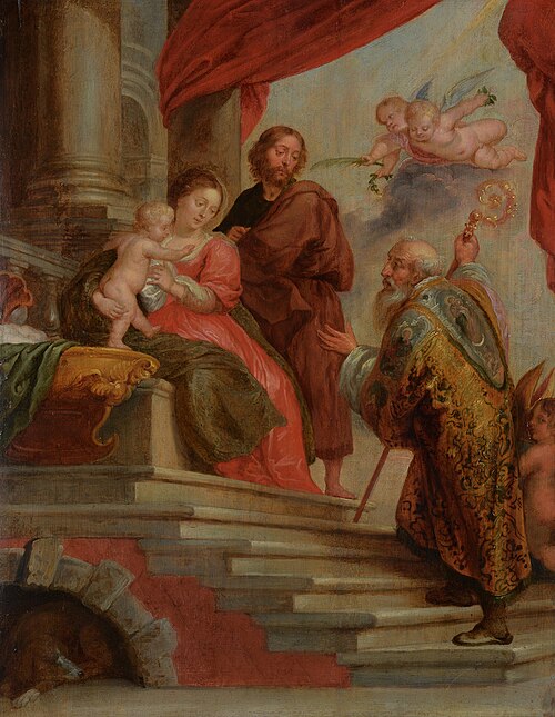 Holy family and Saint Willibrord, 1630, Abraham van Diepenbeeck