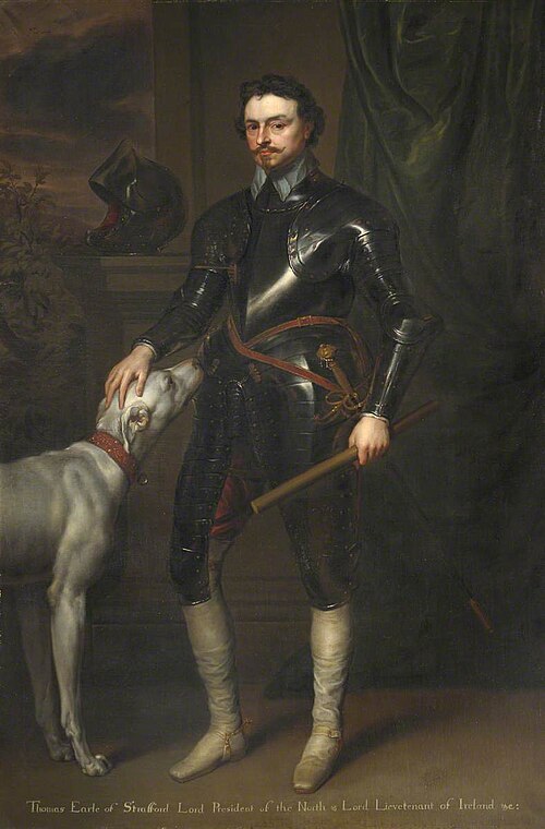 Thomas Wentworth (1593–1641), Earl of Strafford, MP, Lord Lieutenant of Ireland (copy after Anthony , , Abraham van Diepenbeeck
