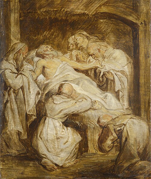 The Death of St Anthony Abbot, 1600, Abraham van Diepenbeeck