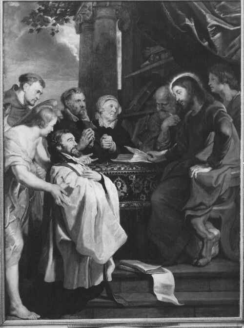 Rechenschaft der Vertreter der weltlichen und geistigen Stände vor Christus, Petrus und Johannes (Ep, 1637, Abraham van Diepenbeeck