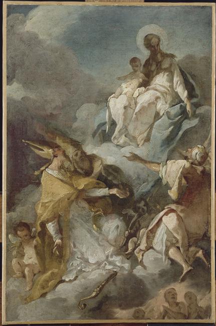 Saint Jacques intercédant auprès de la Vierge, , Michel-François Dandré-Bardon