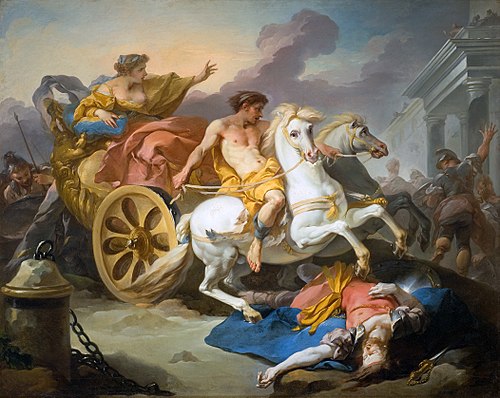 Tullia Running Her Chariot over the Body of Her Father, 1735, Michel-François Dandré-Bardon