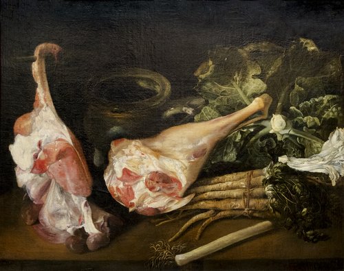 Nature morte au gigot, , Michel-Honoré Bounieu