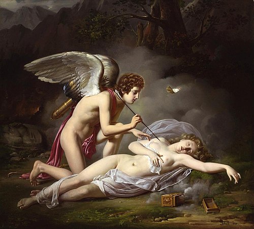 Amour and Psyche, 1827, Michel-Philibert Genod
