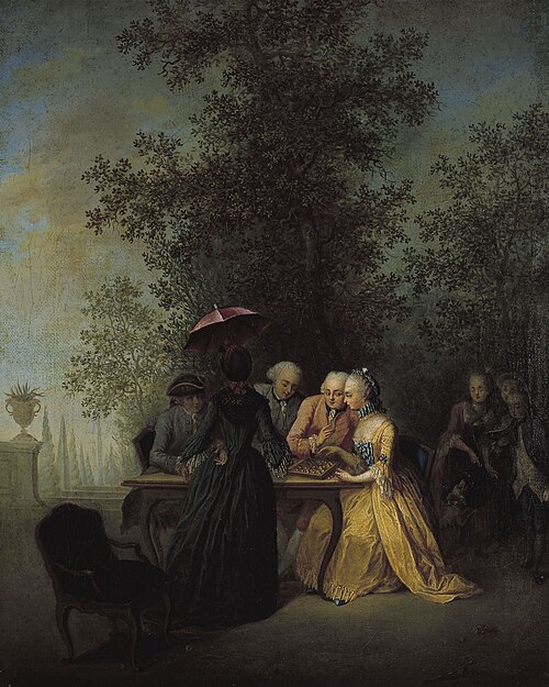La Partie de dames, 1765, Michel Barthélemy Ollivier