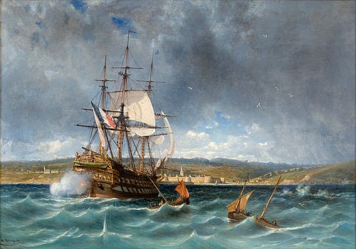 Le Vétéran entrant à Concarneau, 1861, Michel Bouquet