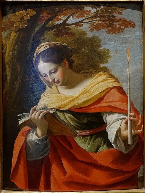 A Personification Holding a Book and a Candle, 1645, Michel Dorigny