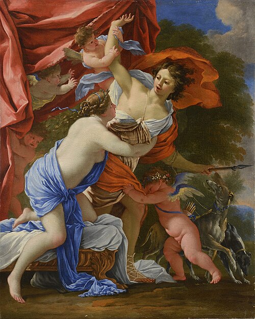 Venus and Adonis, 1640, Michel Dorigny