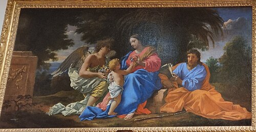 Le Repos de la Sainte Famille, 1640, Michel Dorigny
