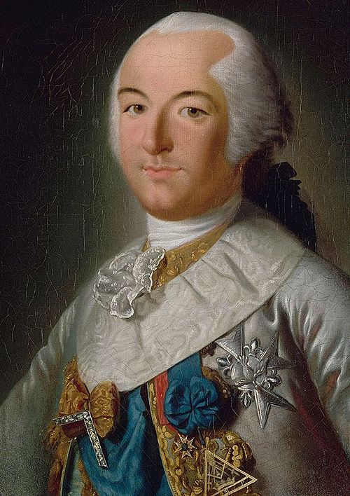 Portrait of Philippe of Orléans as with the insigniae of the Grand Orient de France, 1777, Michel Garnier