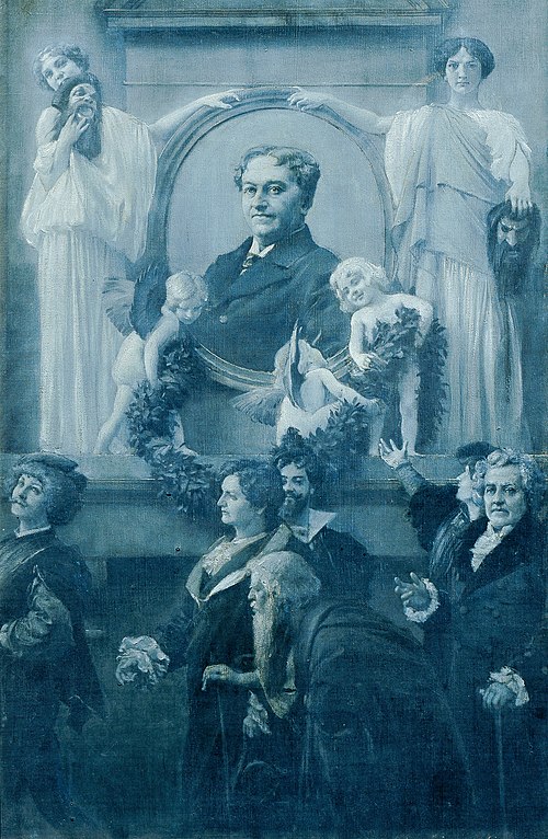 Der Hofschauspieler Ernst Hartmann, 1895, Adolf Hirémy-Hirschl