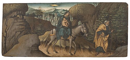 The flight into Egypt, 1504, Michelangelo Membrini