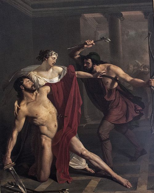 Death of Alcibiades, 1839, Michele de Napoli