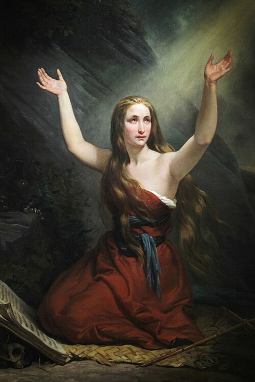 Madeleine au désert, 1836, Herminie Déhérain