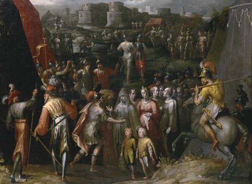 Alexander and the family of Darius, 1613, Hans Jordaens