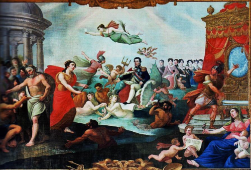 The Happy Return of His Most Faithful Majesty King John VI from Rio de Janeiro to the City of Lisbon, 1825, Arcângelo Fuschini
