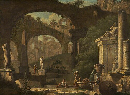 Capriccio with Classical Ruins, , Charles-Louis Clérisseau
