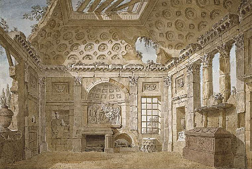 Ruines d'une chambre romaine, , Charles-Louis Clérisseau