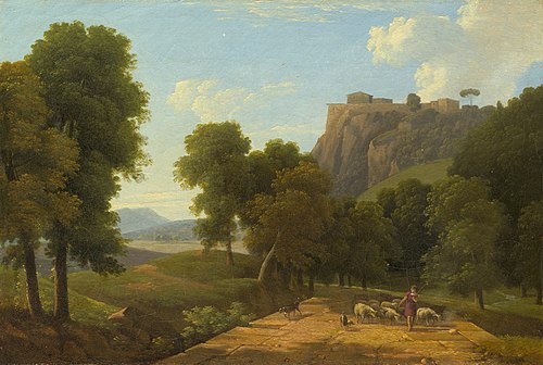 Shepherd with his Flock, 1820, Jean-Victor Bertin