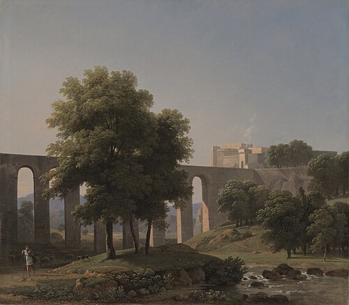 An Aqueduct Near a Fortress, 1807, Jean-Victor Bertin