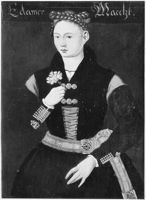 Girl from Edam in country dress, 1570, J. van Horst