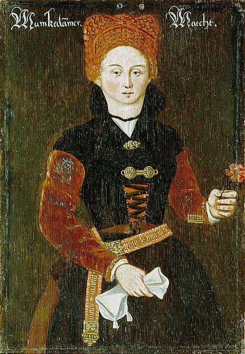 Dutch women's folks costumes of circa 1550, 1550, J. van Horst