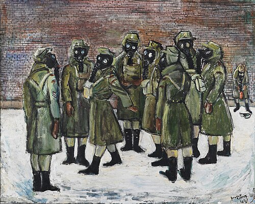 Gas Drill, 1944, Molly Lamb Bobak