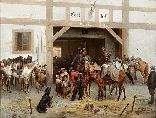 Cossacks in Bautzen, 1813, 1885, Bogdan Willewalde