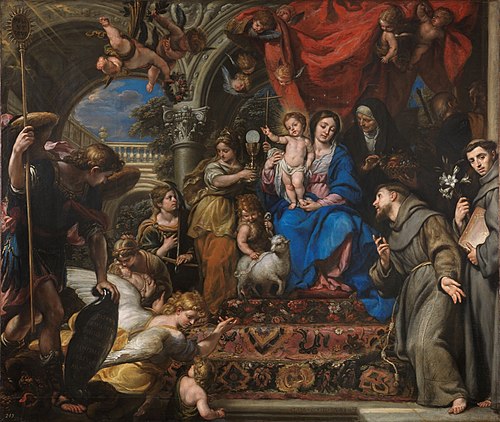 The Virgin and Child between the Theological Virtues and Saints, 1669, Claudio Coello