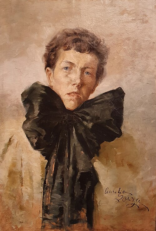 Autorretrato «com o laço negro», 1895, Aurélia de Souza