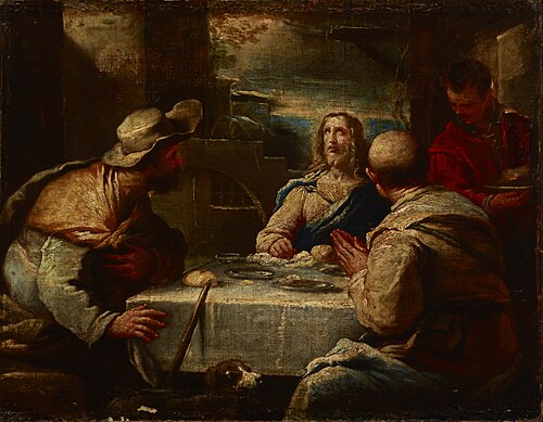 Christ in Emmaus, 1655, Luca Giordano