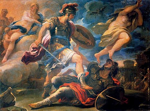 Aeneas and Turnus, 1650, Luca Giordano