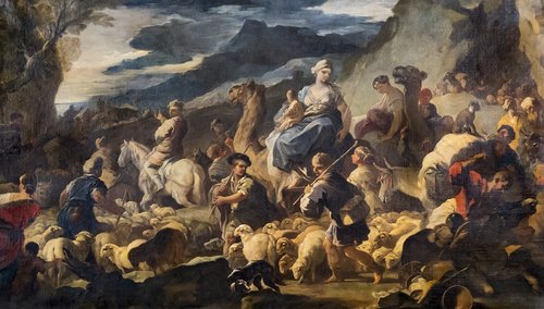 Le départ de Jacob de chez Laban, , Luca Giordano