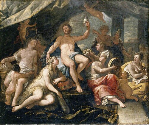 Hercules and Omphale, 1680, Luca Giordano