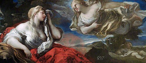 Hagar and Ishmael in the Desert, 1696, Luca Giordano