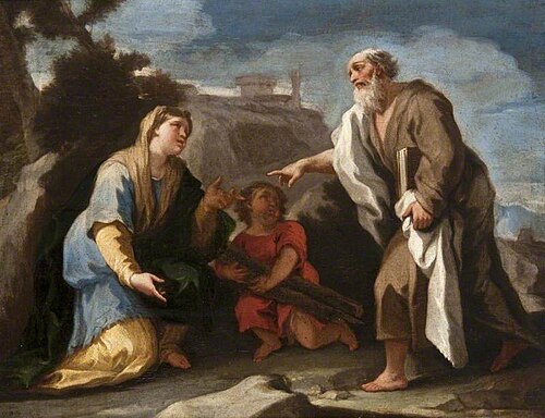 Elijah and the Widow of Zarephath, , Luca Giordano