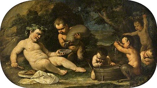 Bacchus and Infant Fauns, , Luca Giordano