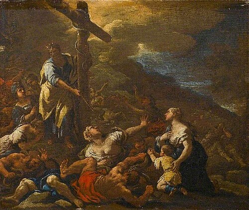 Moses and the Brazen Serpent, , Luca Giordano
