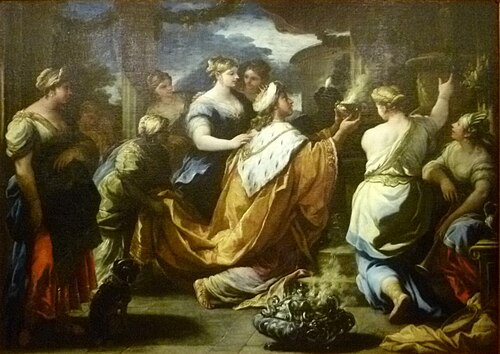 Solomon praying to false godsa, 1684, Luca Giordano
