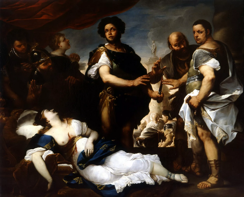La Mort de Lucrèce, 1660, Luca Giordano