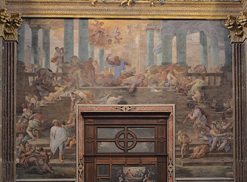 Christ cleansing the temple, 1684, Luca Giordano