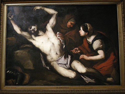 St Sebastian being cured by Irene, 1653, Luca Giordano